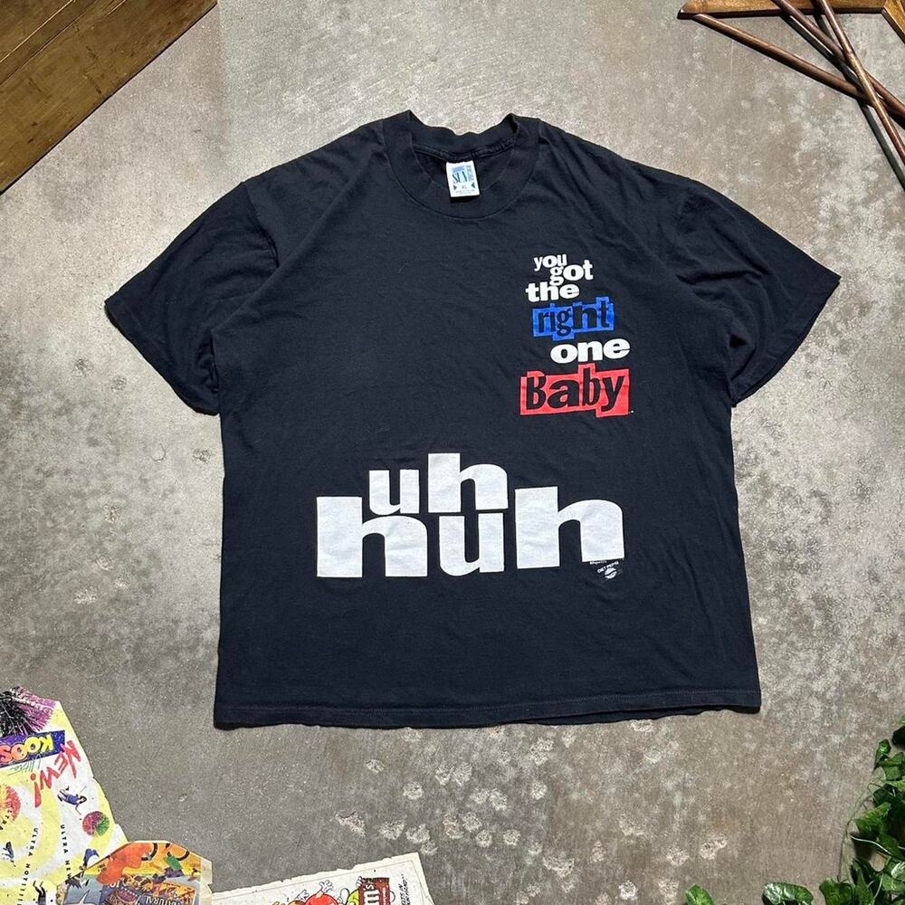 Vintage 90s Single Stitch Pepsi Promo Tee Black "Uh Huh Got The Right One" Shirt